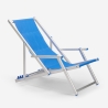 2 Sedie sdraio mare spiaggia braccioli alluminio pieghevole Riccione Gold Lux
