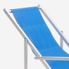 2 Sedie sdraio mare spiaggia braccioli alluminio pieghevole Riccione Gold Lux