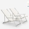 2 Sedie sdraio mare spiaggia braccioli alluminio pieghevole Riccione Gold Lux Catalogo