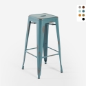 sgabello bar cucina industriale metallo vintage  h78cm steel stale