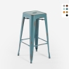 sgabello bar cucina industriale metallo vintage  h78cm steel stale