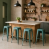 sgabello bar cucina industriale metallo vintage  h78cm steel stale