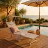 2 Lettini spiaggia mare prendisole professionali in alluminio Santorini Saldi