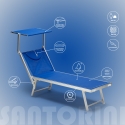 Stock 20 Lettini spiaggia mare prendisole in alluminio Santorini 