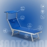 Stock 20 Lettini spiaggia mare prendisole in alluminio Santorini 