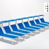 Stock 20 Lettini spiaggia mare prendisole in alluminio Santorini Promozione