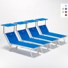 4 Lettini spiaggia mare professionali alluminio Santorini Acquisto