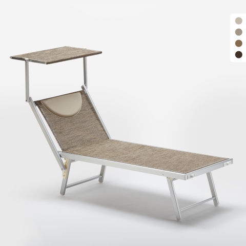 Lettino spiaggia mare prendisole in alluminio Santorini Limited Edition Promozione