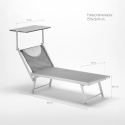 Lettino spiaggia mare prendisole in alluminio Santorini Limited Edition 