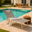 Lettino spiaggia mare prendisole in alluminio Santorini Limited Edition Saldi