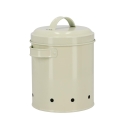 Barattolo vintage porta cipolle in latta forata con coperchio Sconti