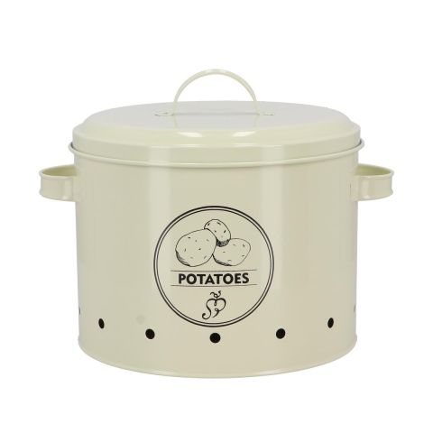 Barattolo da cucina per patate in latta con fori stampa e coperchio Promozione