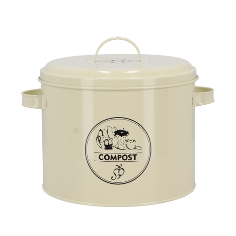 Barattolo vintage in latta per compost con filtro carbone attivi Promozione