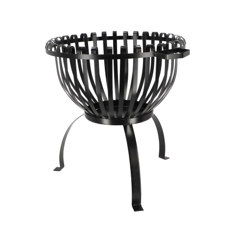 Braciere rialzato da esterno giardino in metallo nero con manici Promozione