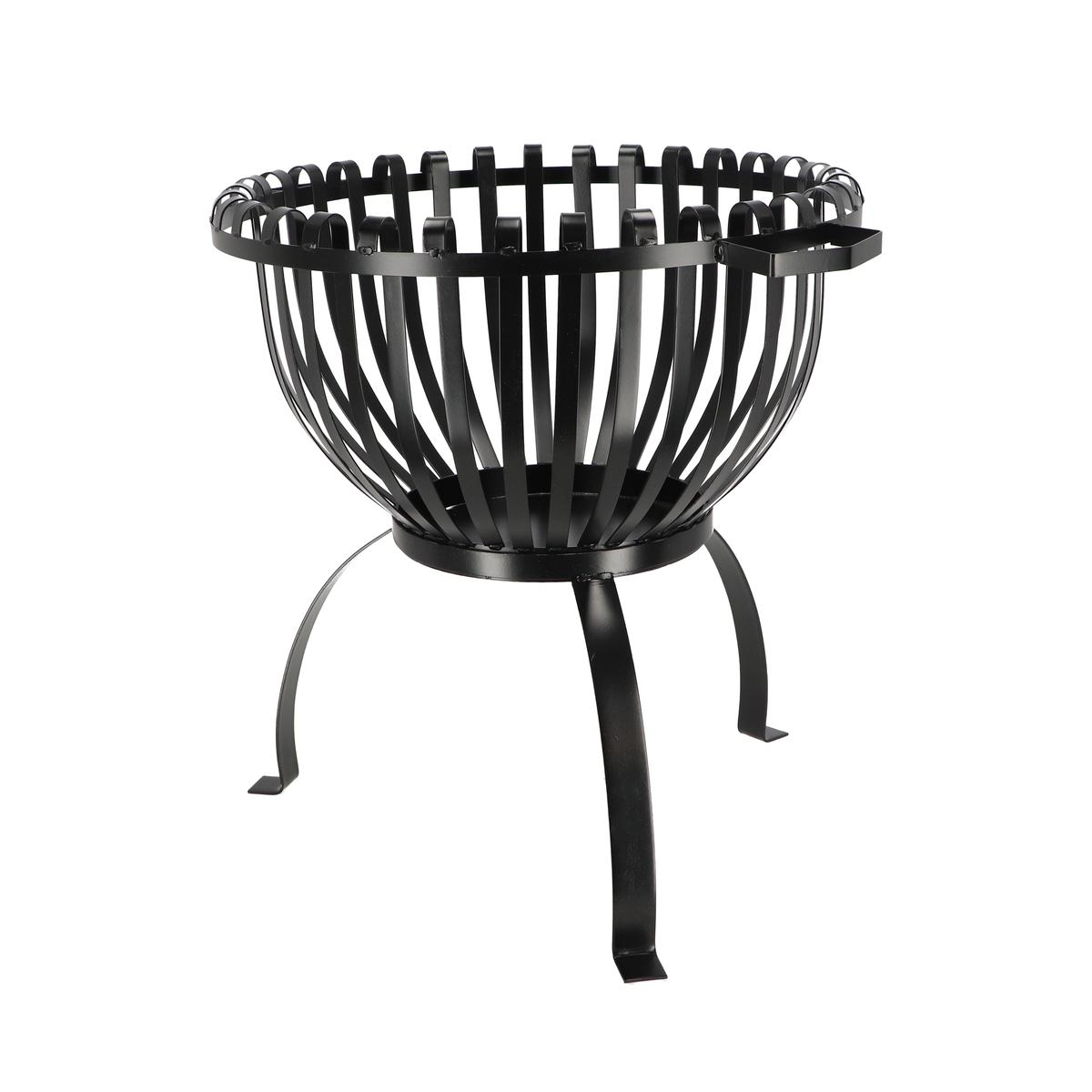 Braciere rialzato da esterno giardino in metallo nero con manici Promozione Braciere rialzato da esterno giardino in metallo nero con manici Promozione