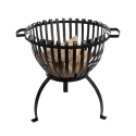 Braciere rialzato da esterno giardino in metallo nero con manici Offerta