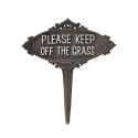 Cartello paletto da giardino in ghisa Keep Off The Grass Promozione