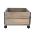 Fioriera per piante in legno FSC con ruote 59x39,2x25,2cm Saldi
