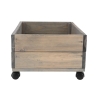 Fioriera per piante in legno FSC con ruote 59x39,2x25,2cm Saldi