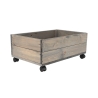 Fioriera per piante in legno FSC con ruote 59x39,2x25,2cm Sconti