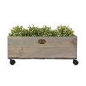 Fioriera per piante in legno FSC con ruote 59x39,2x25,2cm Vendita