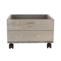 Fioriera in legno con ruote per terrazzi e giardini 38,5x35,5x25cm Vendita