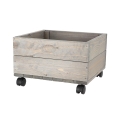 Fioriera in legno con ruote per terrazzi e giardini 38,5x35,5x25cm Promozione