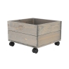Fioriera in legno con ruote per terrazzi e giardini 38,5x35,5x25cm Offerta
