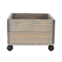Fioriera in legno con ruote per terrazzi e giardini 38,5x35,5x25cm Saldi