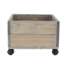 Fioriera in legno con ruote per terrazzi e giardini 38,5x35,5x25cm Saldi