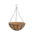 Cesto sospeso con catenella e vaso in cocco 35cm Promozione