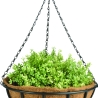 Cesto sospeso con catenella e vaso in cocco 35cm Saldi