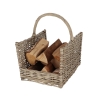 Cesto portalegna in midollino con manico 45,8x36x51,5cm Vendita