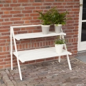 Etagere scala portavasi 2 scaffali in legno bianco Vendita