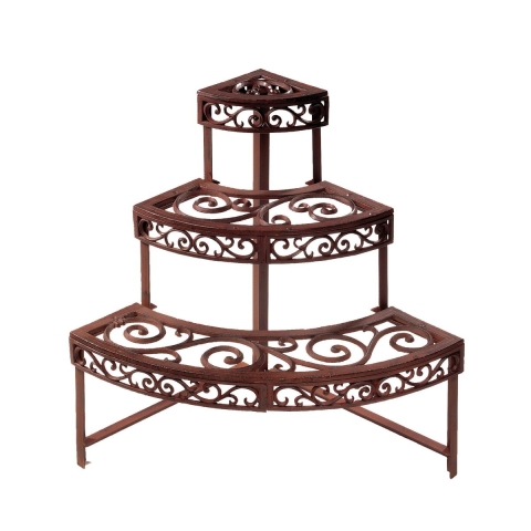Etagere scaffale portavasi angolare da esterno giardino 3 ripiani Promozione