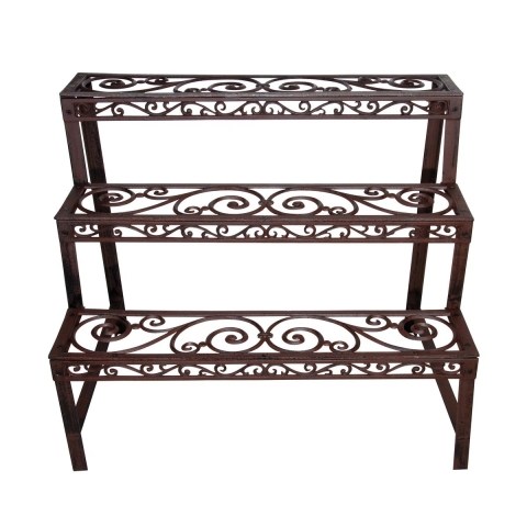 Etagere scala portavasi a 3 ripiani in ghisa da esterno Promozione