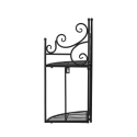 Etagere da parete angolare mensola a 2 ripiani richiudibile Stock