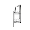 Etagere pieghevole mobiletto 3 ripiani acciaio nero Offerta