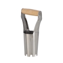 Foraterra piantatrice per bulbi fiori in acciaio inox manico in legno Saldi