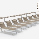 Stock 20 Lettini spiaggia mare prendisole alluminio Santorini Limited Edition 