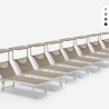 Stock 20 Lettini spiaggia mare prendisole alluminio Santorini Limited Edition 