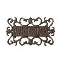 Decorazione da parete per esterno targa Welcome in ghisa Promozione