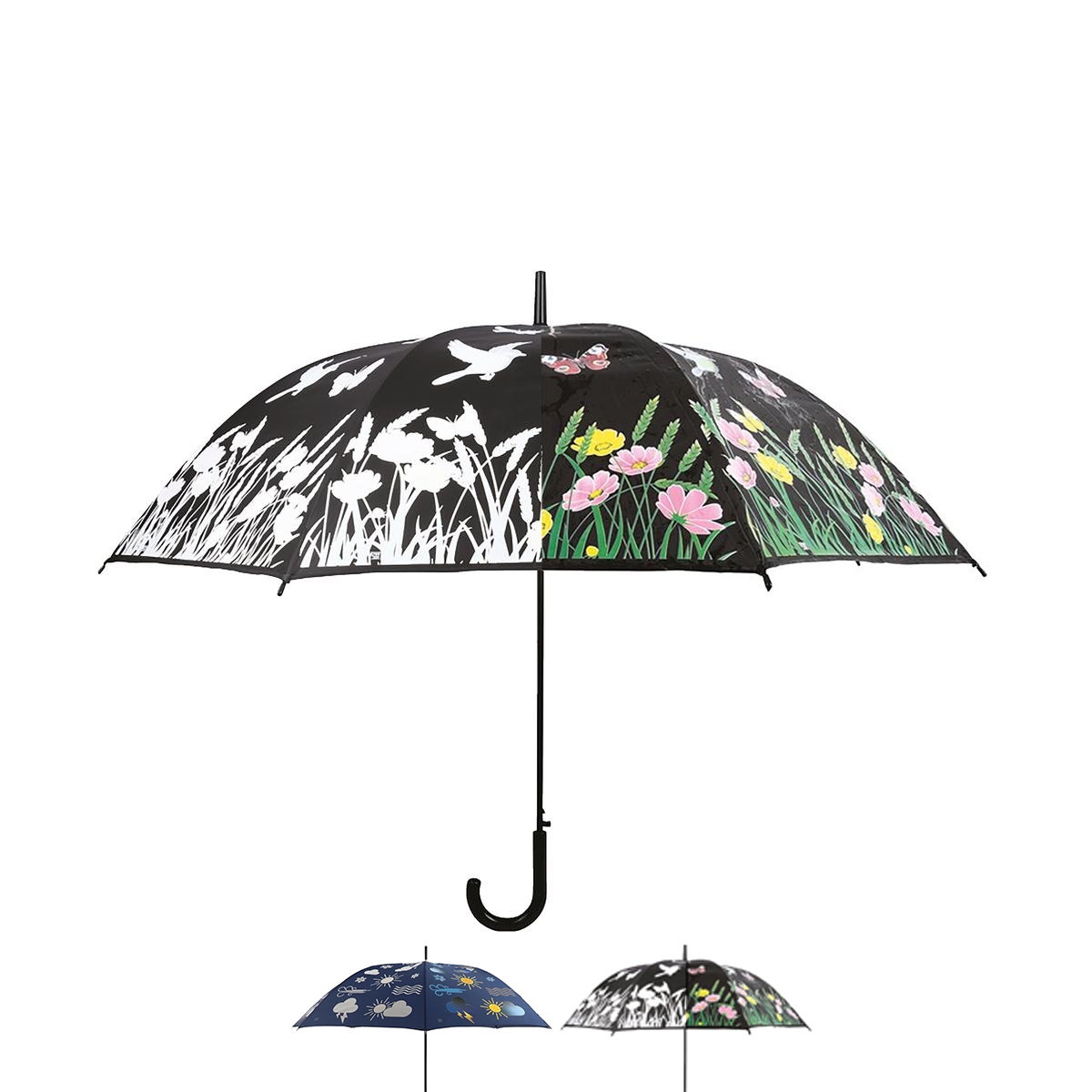 Ombrello fantasia uccellini cambia colore con pioggia Promozione Ombrello fantasia uccellini cambia colore con pioggia Promozione