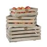 Set 3 cassette in legno FSC per frutta e verdura Promozione