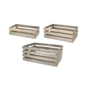 Set 3 cassette in legno FSC per frutta e verdura Offerta