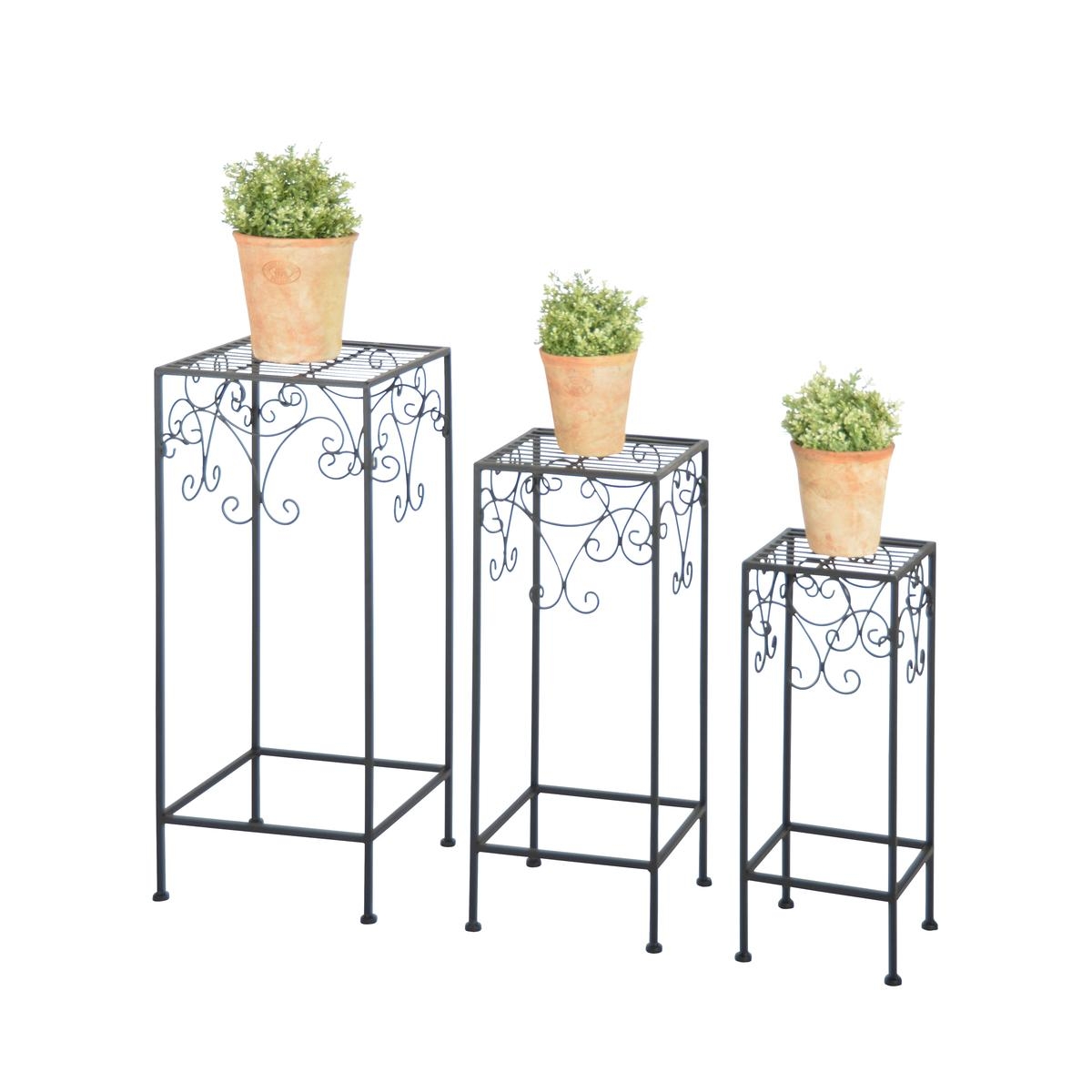Set 3 tavolini stand porta piante in stile classico Promozione Set 3 tavolini stand porta piante in stile classico Promozione