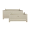 Set 2 fioriere rettangolari in legno bianco per giardino terrazza Promozione