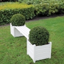 Panca da esterno giardino in legno con fioriere Vendita
