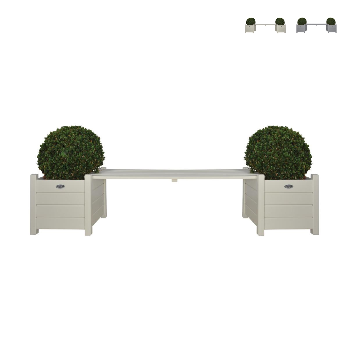 Panca da esterno giardino in legno con fioriere Promozione Panca da esterno giardino in legno con fioriere Promozione