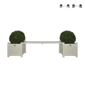 Panca da esterno giardino in legno con fioriere Promozione